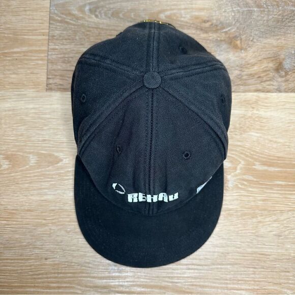 Carhartt Rehau Embroidered Black Snapback Cap Hat - Picture 2 of 11